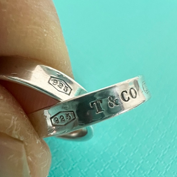 🔴Authentic TIFFANY & CO 1837 VintageSterling Silver Interlocking Circles Ring🔴 - Picture 5 of 11